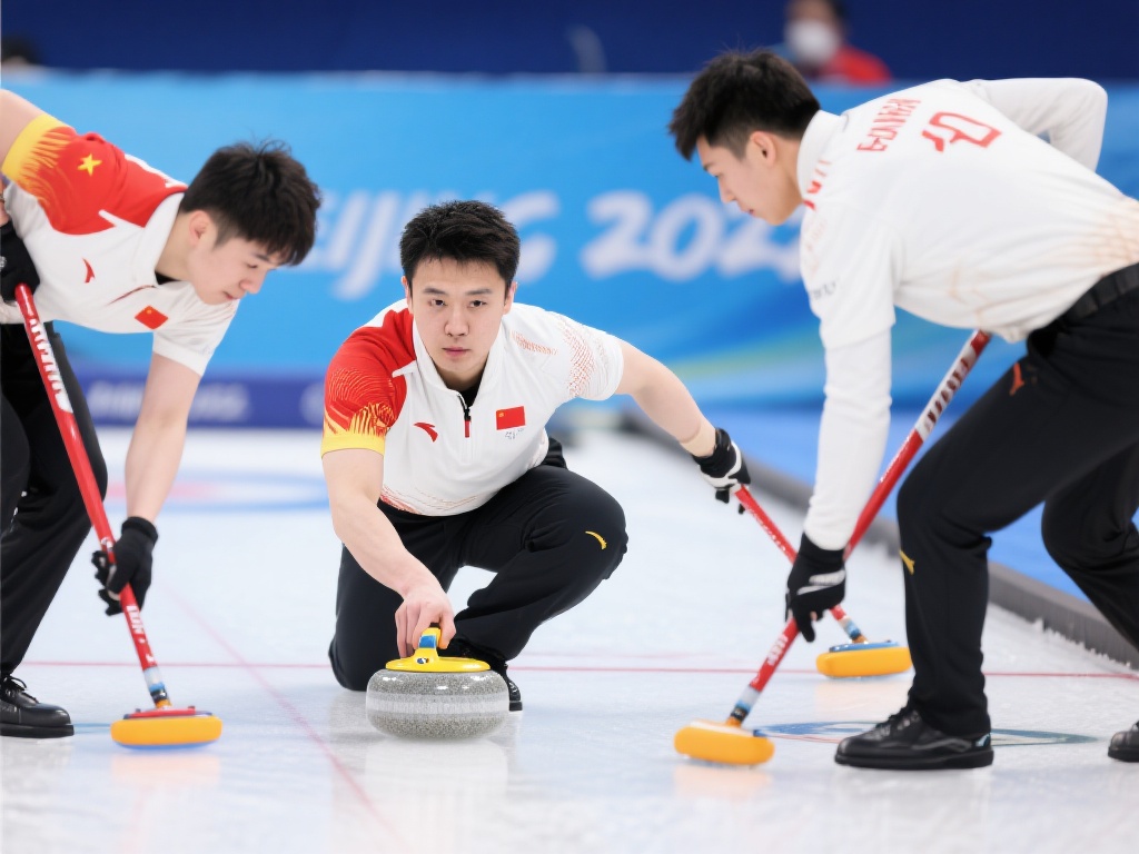 中国男子冰壶队惊险逆转击败奥地利队 比赛一开始,中国男子冰壶队就展现了稳健的